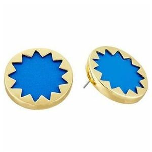House of Harlow Enamel Blue Sunburst Earrings
